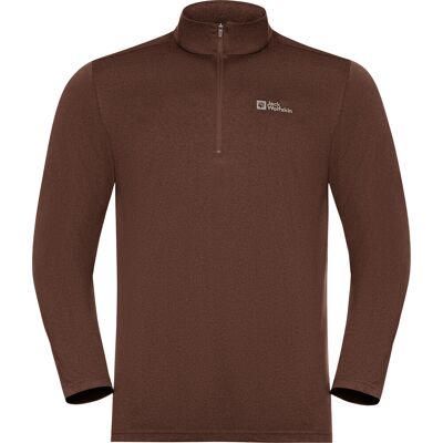 Jack Wolfskin Men's Sky Thermal Half Zip Hot Choc S Jack Wolfskin Men's Sky Thermal Half Zip Hot Choc S