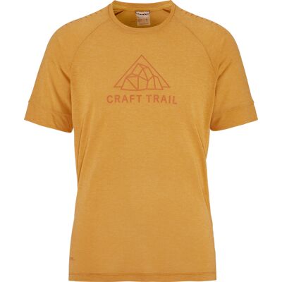 craft Men's Advance Trail Wool Short Sleeve Tee Turmeric Melange XXL craft Men's Advance Trail Wool Short Sleeve Tee Turmeric Melange XXL