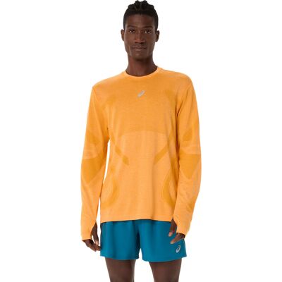 Asics Men's Road Seamless Long Sleeve Top Yamabuki M Asics Men's Road Seamless Long Sleeve Top Yamabuki M