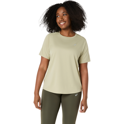 Asics Women's Core Short Sleeve Top Khaki S Asics Women's Core Short Sleeve Top Khaki S