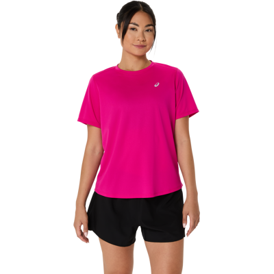 Asics Women's Core Short Sleeve Top Dark Pink Clay L Asics Women's Core Short Sleeve Top Dark Pink Clay L
