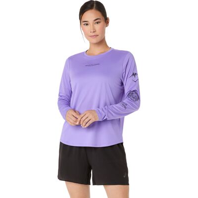 Asics Women's Fujitrail Logo Long Sleeve Top Amethyst S Asics Women's Fujitrail Logo Long Sleeve Top Amethyst S