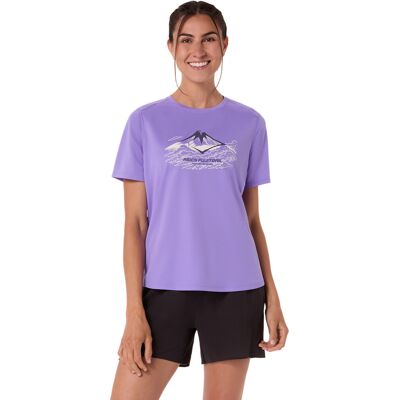 Asics Women's Fujitrail Logo Short Sleeve Top Amethyst L Asics Women's Fujitrail Logo Short Sleeve Top Amethyst L