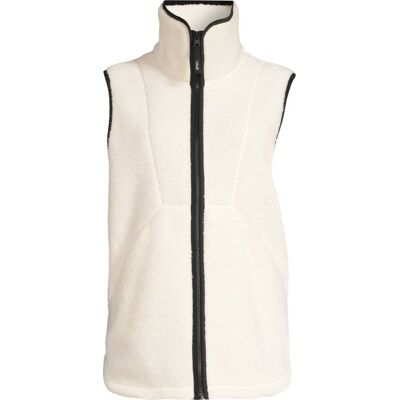 Casall Women's High Collar Pile Vest Off White XL Casall Women's High Collar Pile Vest Off White XL