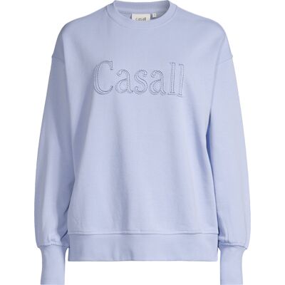 Casall Women's Terry Spring Graphic Crew Blueberry Mist L Casall Women's Terry Spring Graphic Crew Blueberry Mist L