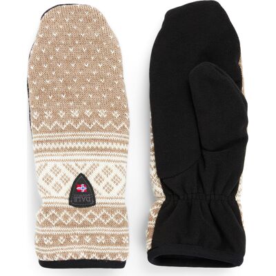 Dale of Norway Valløy Polar Mittens Mountain Stone/Offwhite L Dale of Norway Valløy Polar Mittens Mountain Stone/Offwhite L