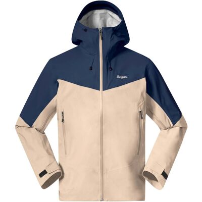Bergans Men's Rabot Allround 3L Shell Jacket Warm Sand/Navy Blue S Bergans Men's Rabot Allround 3L Shell Jacket Warm Sand/Navy Blue S