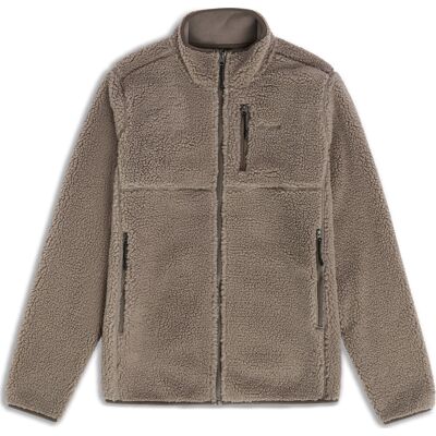 Bergans Men's Lunnan Pile Fleece Jacket Rock Taupe L Bergans Men's Lunnan Pile Fleece Jacket Rock Taupe L