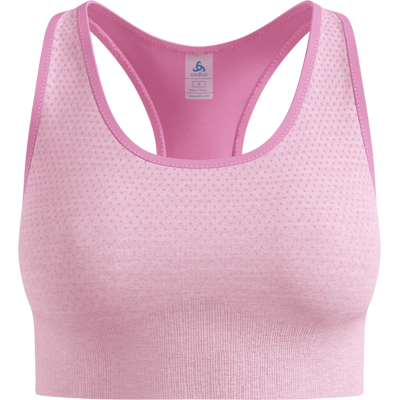 Odlo Women's Seamless Medium - Padded Sport Bra Hyper Pink Melange M Odlo Women's Seamless Medium - Padded Sport Bra Hyper Pink Melange M