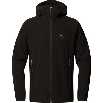 Haglöfs Men's Rosson Softshell Hood True Black L Haglöfs Men's Rosson Softshell Hood True Black L