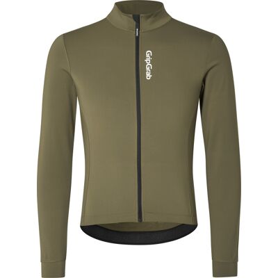 Gripgrab Men's Ride Thermal Long Sleeve Jersey Olive Green XL Gripgrab Men's Ride Thermal Long Sleeve Jersey Olive Green XL