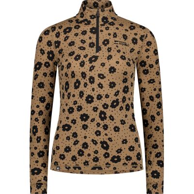 Mons Royale Women's Cascade Merino Base Layer 1/4 Zip Long Sleeve Aoraki Lily Toffee S Mons Royale Women's Cascade Merino Base Layer 1/4 Zip Long Sleeve Aoraki Lily Toffee S