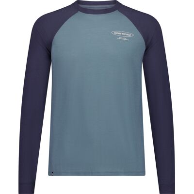 Mons Royale Men's Icon Merino Raglan Long Sleeve Goblin Blue/Midnight S Mons Royale Men's Icon Merino Raglan Long Sleeve Goblin Blue/Midnight S