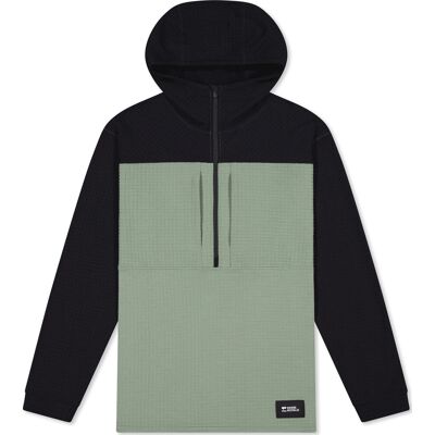 Mons Royale Men's Offgrid Merino Fleece 1/2 Zip Long Sleeve Willow/Black XL Mons Royale Men's Offgrid Merino Fleece 1/2 Zip Long Sleeve Willow/Black XL