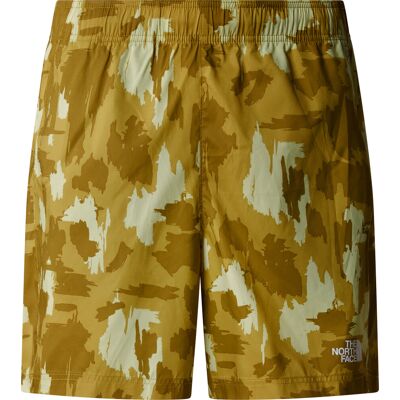 The North Face Men's Mountain Athletics 24/7 7" Printed Shorts Amber Green Aop Print S The North Face Men's Mountain Athletics 24/7 7" Printed Shorts Amber Green Aop Print S