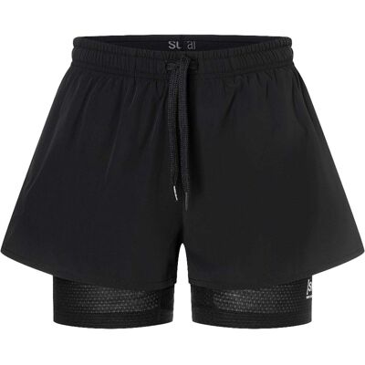 super.natural Women's Double Layer Shorts Jet Black XS super.natural Women's Double Layer Shorts Jet Black XS