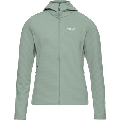 Jack Wolfskin Women's Litestride Hooded Full Zip Green Zinnia L Jack Wolfskin Women's Litestride Hooded Full Zip Green Zinnia L