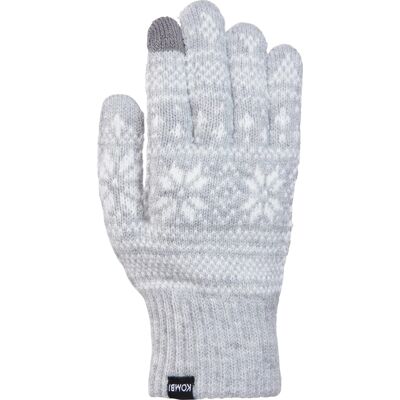 Kombi Unisex Nordic Jacquard Gloves Platinum L/XL Kombi Unisex Nordic Jacquard Gloves Platinum L/XL