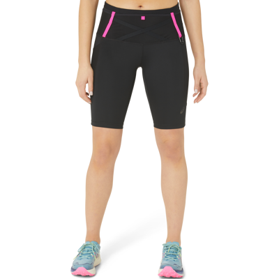 Asics Women's Fujitrail Sprinter Performance Black/Pink Glo XS Asics Women's Fujitrail Sprinter Performance Black/Pink Glo XS