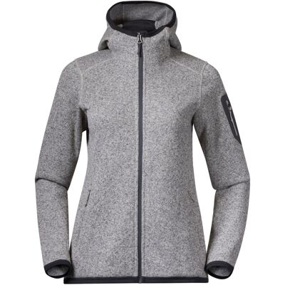 Bergans Kamphaug Stickad hoodie - Grå / Krittsand - Kvinna Bergans Kamphaug Stickad hoodie - Grå / Krittsand - Kvinna