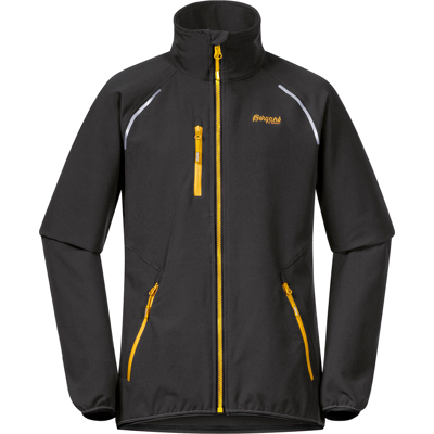 Bergans Girls' Sjoa Light Softshell Jacket Solid Charcoal/Light Golden Yellow 152 Bergans Girls' Sjoa Light Softshell Jacket Solid Charcoal/Light Golden Yellow 152