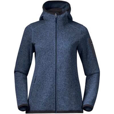 Bergans Women's Kamphaug Knitted Hoodie Orion Blue S Bergans Women's Kamphaug Knitted Hoodie Orion Blue S
