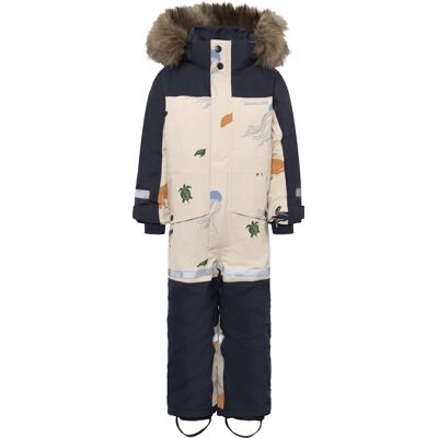 Didriksons Kids' Bjärven SE Coverall 2 Winter Ocean Multi Reflex 130 Didriksons Kids' Bjärven SE Coverall 2 Winter Ocean Multi Reflex 130