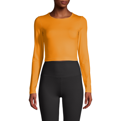 Casall Women's Crop Long Sleeve Sunset Yellow 42 Casall Women's Crop Long Sleeve Sunset Yellow 42