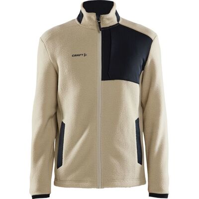 craft Men's Adv Explore Pile Fleece Jacket Ecru/Black Ecru-Black S craft Men's Adv Explore Pile Fleece Jacket Ecru/Black Ecru-Black S