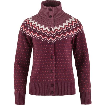 Fjällräven Women's Övik Knit Cardigan Dark Garnet XXS Fjällräven Women's Övik Knit Cardigan Dark Garnet XXS