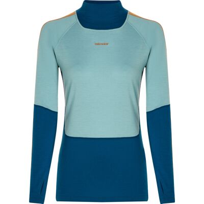 Icebreaker Women's Merino 200 Oasis+ Long Sleeve High Neck Atlantis/Hydro/Trail S Icebreaker Women's Merino 200 Oasis+ Long Sleeve High Neck Atlantis/Hydro/Trail S