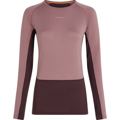 Icebreaker Women's Merino 260 ZoneKnit Long Sleeve Crewe Java/Summit L Icebreaker Women's Merino 260 ZoneKnit Long Sleeve Crewe Java/Summit L