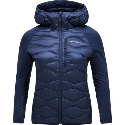 Peak Performance Women's Helium Down Hybrid Hood Blue Shadow XS Peak Performance Women's Helium Down Hybrid Hood Blue Shadow XS
