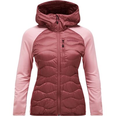 Peak Performance Women's Helium Down Hybrid Hood Wild Rouge L Peak Performance Women's Helium Down Hybrid Hood Wild Rouge L