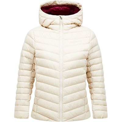 Peak Performance Women's Frost Down Hood Jacket Sand Fog L Peak Performance Women's Frost Down Hood Jacket Sand Fog L