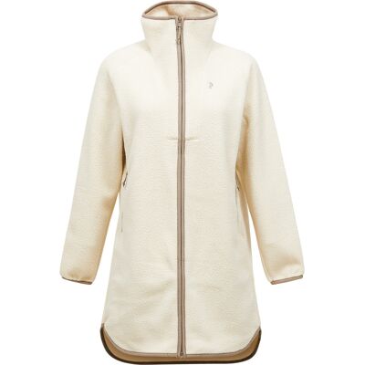 Peak Performance Women's Naturerush Pile Long Full Zip Sand Fog L Peak Performance Women's Naturerush Pile Long Full Zip Sand Fog L