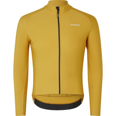 Men's GripGrab PACR Thermal Long Sleeve Jersey Mustard Yellow S Men's GripGrab PACR Thermal Long Sleeve Jersey Mustard Yellow S