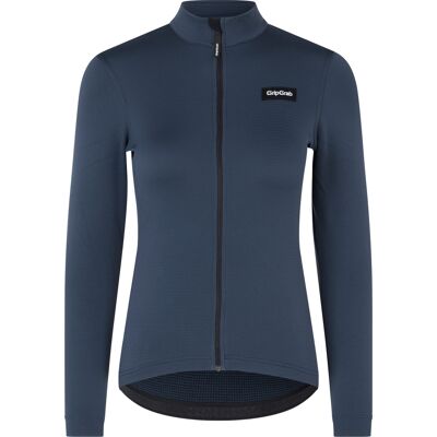 Women's GripGrab EXPLR Merinotech Thermal Long Sleeve Jersey Navy Blue S Women's GripGrab EXPLR Merinotech Thermal Long Sleeve Jersey Navy Blue S