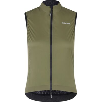 Women's GripGrab PACR Windproof Lightweight Vest Olive Green L Women's GripGrab PACR Windproof Lightweight Vest Olive Green L