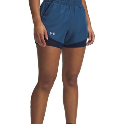 Under Armour Women's Ua Fly By 2in1 Short Wham Blue M/D Under Armour Women's Ua Fly By 2in1 Short Wham Blue M/D