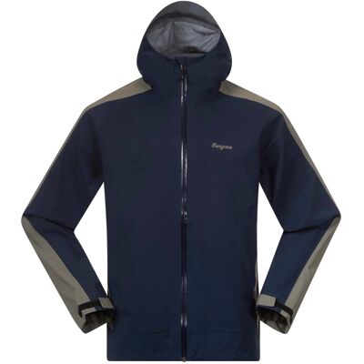 Bergans Men's Vaagaa Allround 3L Shell Jacket Navy Blue/Green Mud XL Bergans Men's Vaagaa Allround 3L Shell Jacket Navy Blue/Green Mud XL