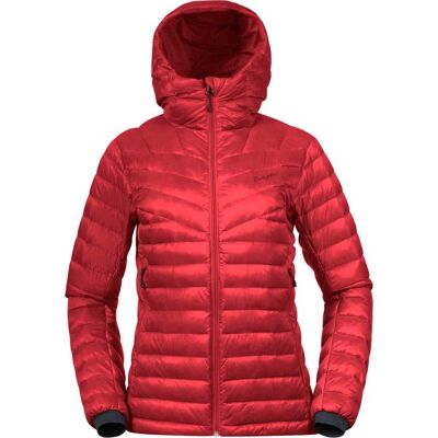 Bergans Women's Rabot Light Down Jacket Hood Fire Red XS Bergans Women's Rabot Light Down Jacket Hood Fire Red XS