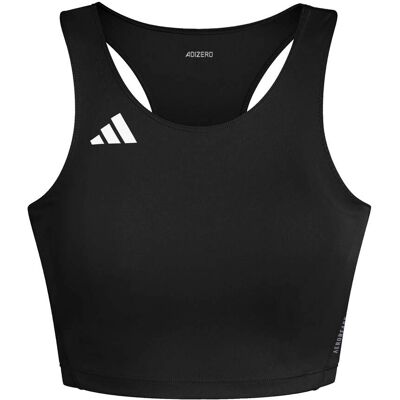 Adidas Women's Adizero Essentials Running Crop Top Black M Adidas Women's Adizero Essentials Running Crop Top Black M