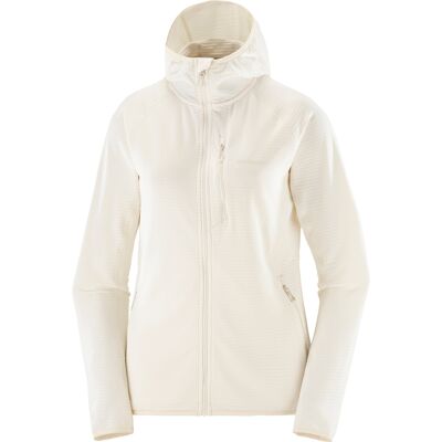 Salomon Women's Essential Lightwarm Hoodie Whisper White S Salomon Women's Essential Lightwarm Hoodie Whisper White S