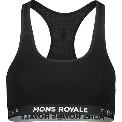 Mons Royale Women's Sierra Sports Bra Black L Mons Royale Women's Sierra Sports Bra Black L