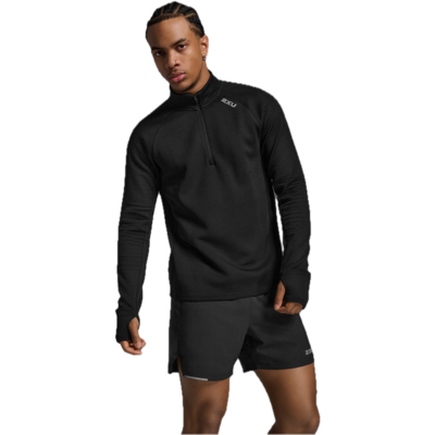 2XU Men's Ignition Hyper-Haptic 1/4 Zip Black/silver Reflective XL 2XU Men's Ignition Hyper-Haptic 1/4 Zip Black/silver Reflective XL