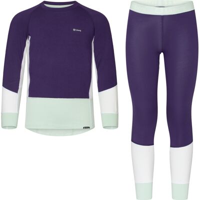 Urberg Juniors' Tree Base Layer Set Grape/cloudy Dancer/celadon 158/164 Urberg Juniors' Tree Base Layer Set Grape/cloudy Dancer/celadon 158/164