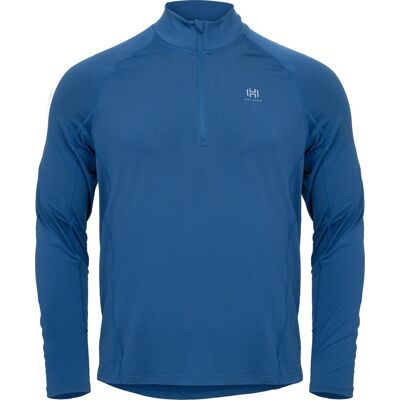 Hellner Men's Core Running Halfzip LS Tee Ensign Blue XL Hellner Men's Core Running Halfzip LS Tee Ensign Blue XL