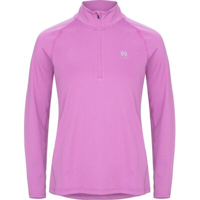 Hellner Women's Core Running Halfzip LS Tee Mulberry S Hellner Women's Core Running Halfzip LS Tee Mulberry S