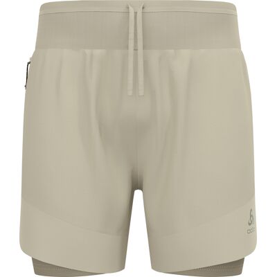 Odlo Men's X-Alp Trail 6 Inch 2-In-1 Short Agate Gray - Vetiver S Odlo Men's X-Alp Trail 6 Inch 2-In-1 Short Agate Gray - Vetiver S